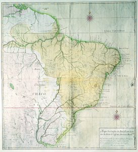 Kaart van Brazilië, 1749